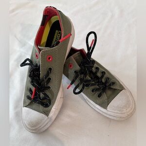 Converse Green and Orange Sneakers